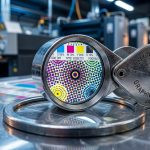 the magnifying glass lens of the loupe